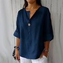 Camisa Amarô® em Linho de Algodão Gola Mandarin
