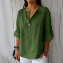 Camisa Amarô® em Linho de Algodão Gola Mandarin