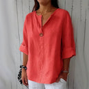 Camisa Amarô® em Linho de Algodão Gola Mandarin
