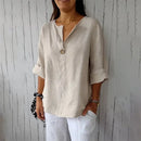 Camisa Amarô® em Linho de Algodão Gola Mandarin