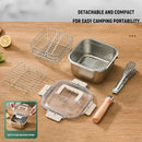 Kit de Fritadeira + Panela - fritadeira, panela de pressão, conservação de alimentos frescos e lavagem de vegetais