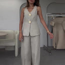 Conjunto Marisie Alfaiataria Algodão Egipcio e Elastano