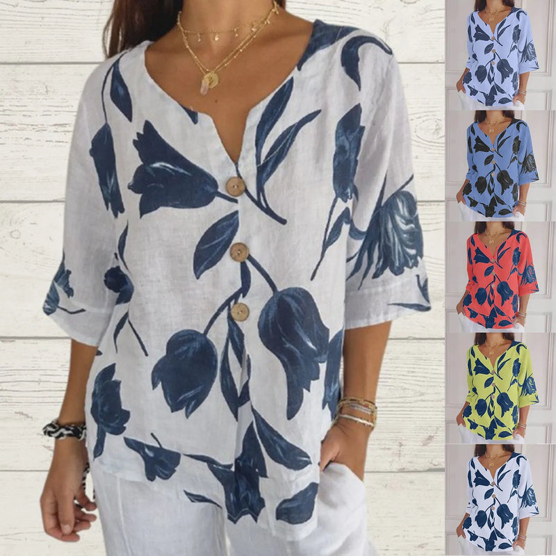 Camisa em Linho Flora