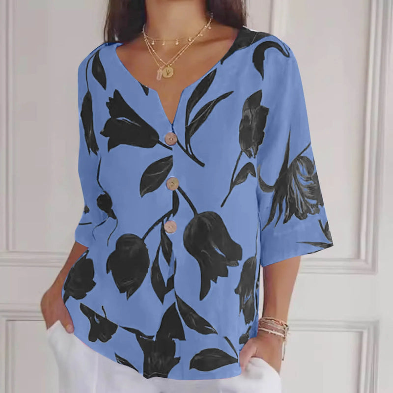 Camisa em Linho Flora