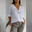 Camisa Amarô® em Linho de Algodão Gola Mandarin