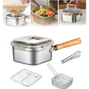 Kit de Fritadeira + Panela - fritadeira, panela de pressão, conservação de alimentos frescos e lavagem de vegetais