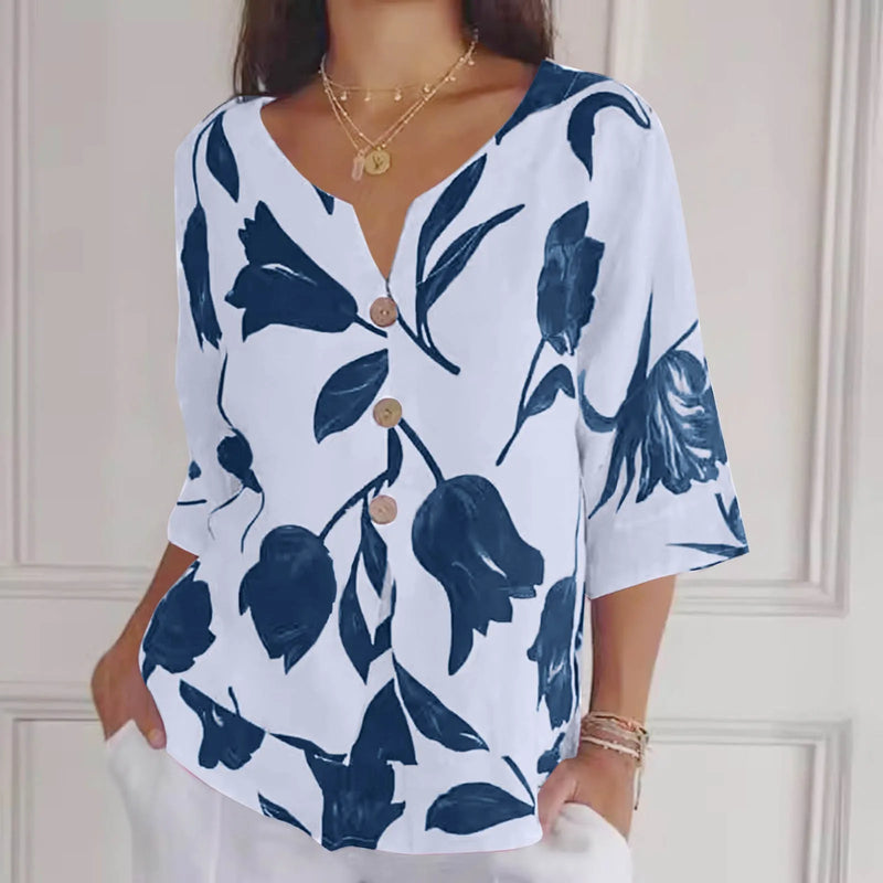 Camisa em Linho Flora