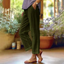 Calça em Linho Amaro