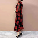 Vestido Estampado em Seda Efeito Emagrecedor - Lucy